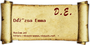 Dózsa Emma névjegykártya