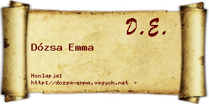 Dózsa Emma névjegykártya